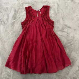 Free People Garnet Red Sleeveless Mini Dress